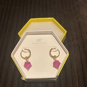 Hear Me Now: Purple Fluorite and Gold Drop Earrings